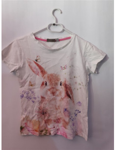 Tricou fetite cu print iepuras