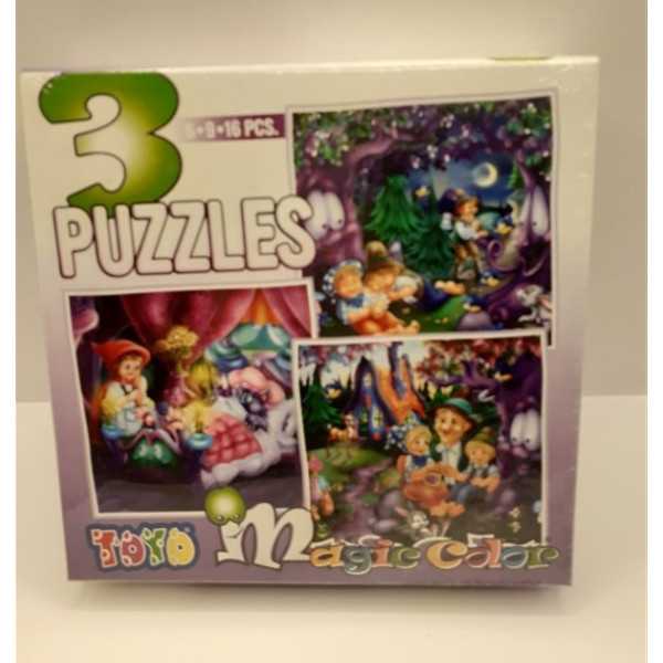 3 Puzzles Magic color Basme