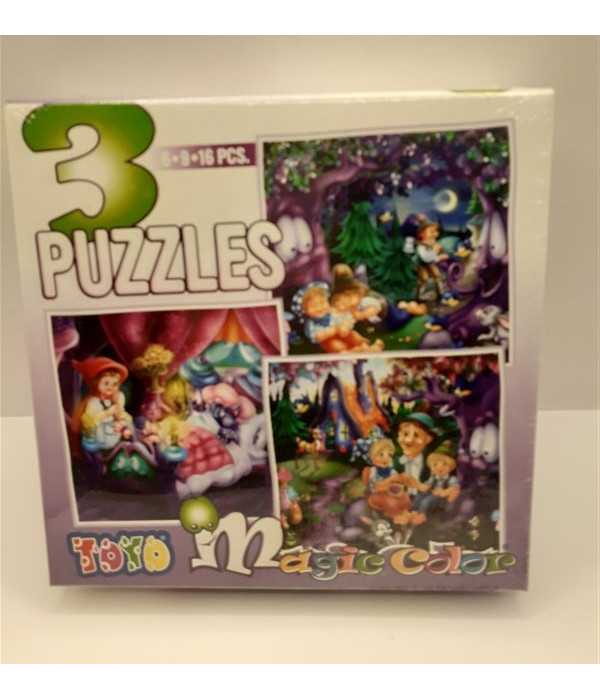 3 Puzzles Magic color Basme