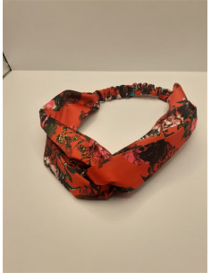 Bentita par cu nod tip turban model inflorat