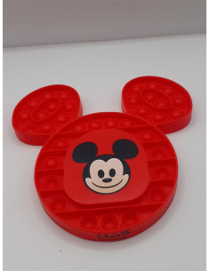 Jucarie din silicon Pop It model Mickey rosu