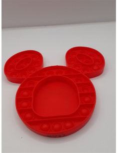 Jucarie din silicon Pop It model Mickey rosu 2