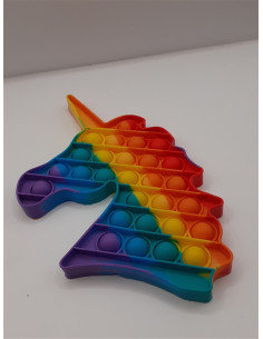 Jucarie din silicon Pop It model Unicorn curcubeu