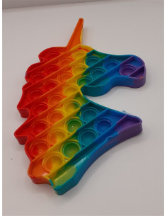Jucarie din silicon Pop It model Unicorn curcubeu 2