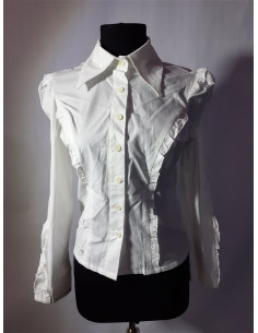 Camasa alba dama model cu volanas marime 38