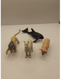Set 4 figurine din plastic diferite modele animalute