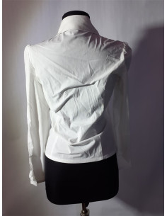 Camasa alba dama model cu volanas marime 40 2
