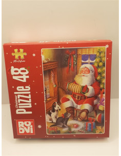 Puzzle Mos Craciun cu cadouri 48 piese