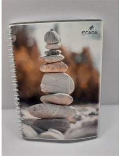 Caiet cu spirala matematica A5 80 file model pietre Ecada
