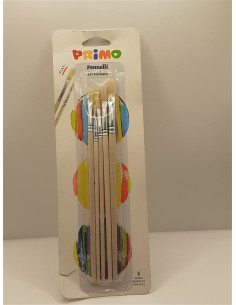 Set 5 pensule cu varf drept Primo