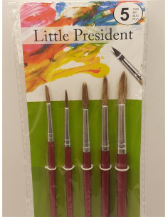 Set 5 pensule pentru pictat cu varf rotund Little President 2