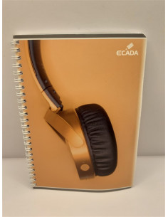 Caiet cu spirala matematica A5 80 file model casti Ecada
