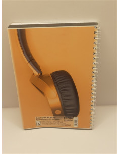 Caiet cu spirala matematica A5 80 file model casti Ecada 2