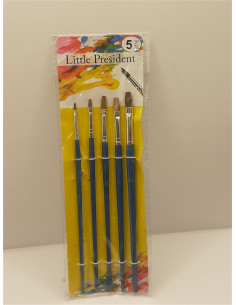 Set 5 pensule pentru pictat cu varf plat Little President