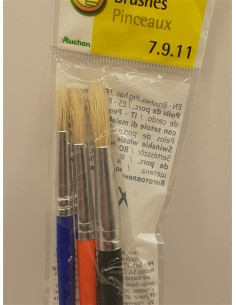 Set 3 pensule pentru pictat cu par de porc Auchan 2