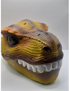 Figurina cap dinozaur din plastic cu maner