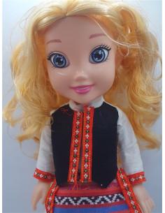 Papusa cu costum popular canta colind 31 cm 2