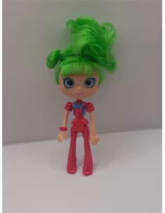 Figurina papusica cu par verde 12 cm 2