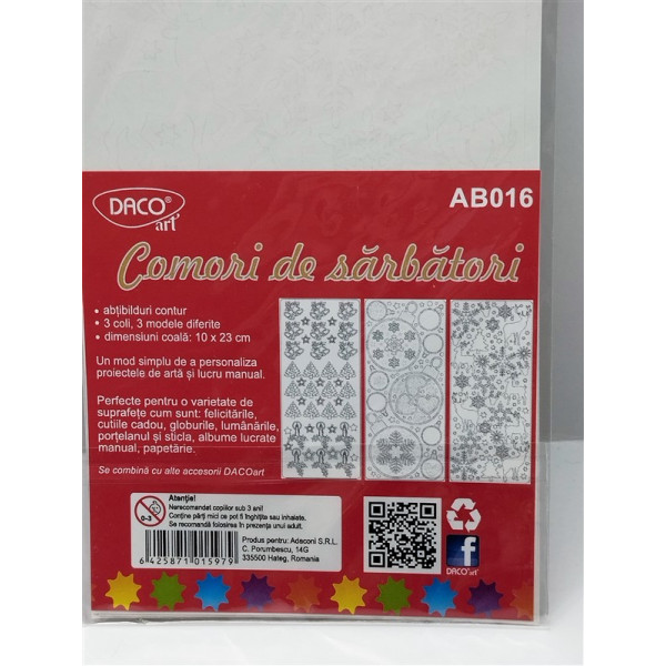 Set abtibild comori printre flori Daco model Craciun