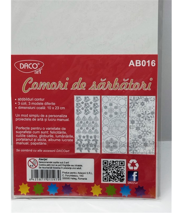 Set abtibild comori printre flori Daco model Craciun