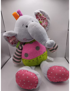 Jucarie de plus zornaitoare elefant babyono 42 cm