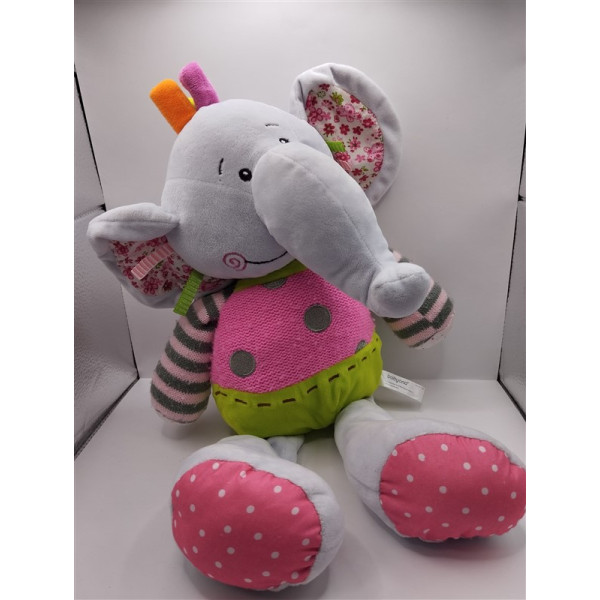 Jucarie de plus zornaitoare elefant babyono 42 cm