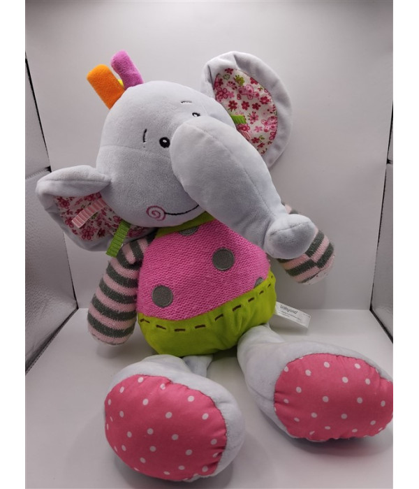Jucarie de plus zornaitoare elefant babyono 42 cm