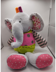 Jucarie de plus zornaitoare elefant babyono 42 cm 2