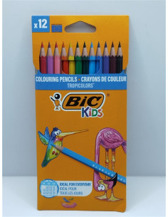 Creioane colorate BIC Kids Tropicolors 12 culori