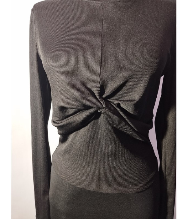 Bluza dama model scurt in talie Bershka