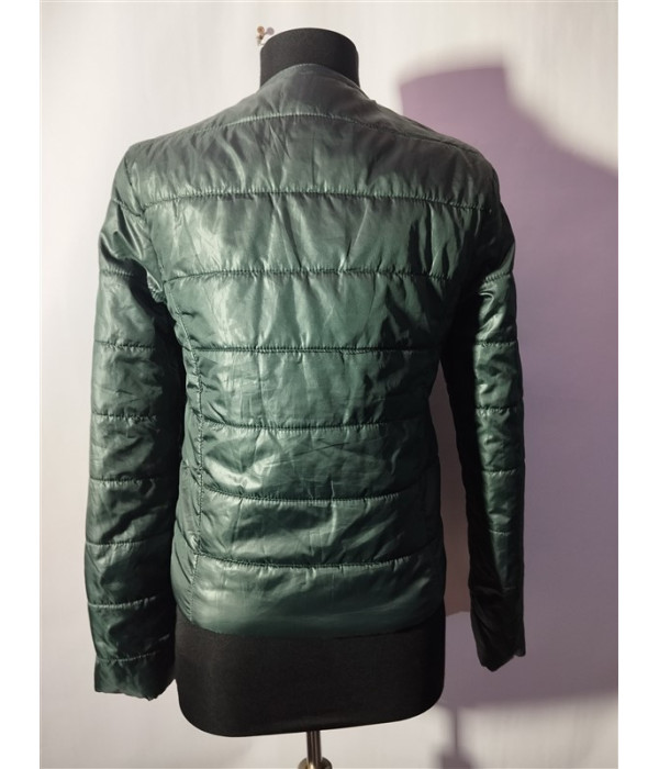 Geaca dama de fas culoare verde
