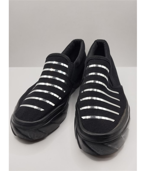 Espadrile dama decorati cu dungi argintii marime 39
