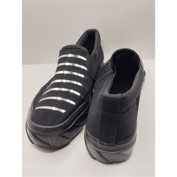 Espadrile dama decorati cu dungi argintii marime 39