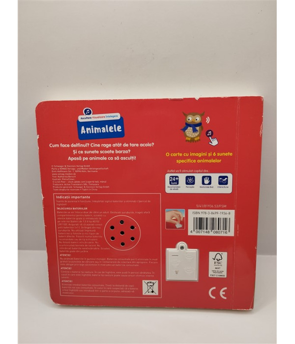 Animalele carte cu 6 sunete