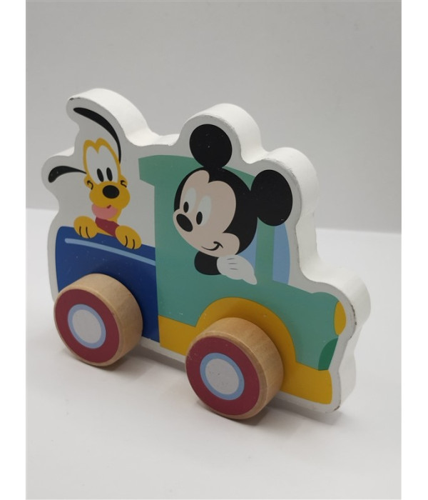 Jucarie din lemn masinuta Mickey si Pluto Jucarie din lemn masinuta Mickey si Pluto