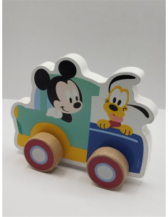 Jucarie din lemn masinuta Mickey si Pluto 2