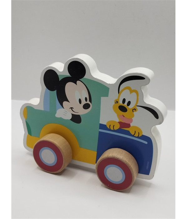 Jucarie din lemn masinuta Mickey si Pluto Jucarie din lemn masinuta Mickey si Pluto