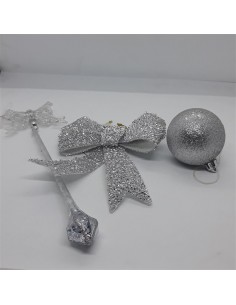 Set accesorii Craciun argintii