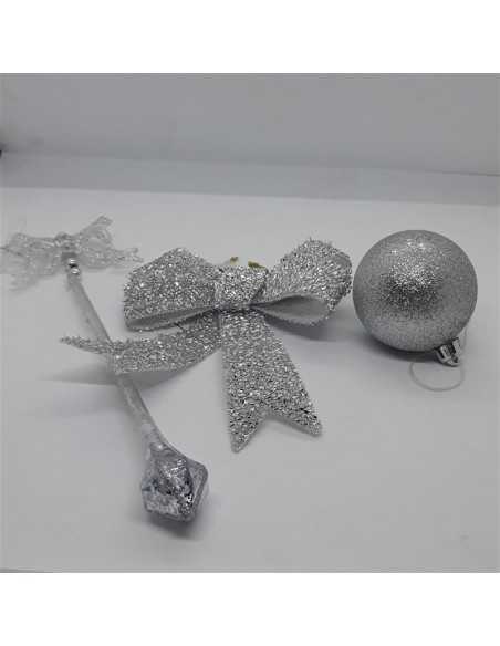 Set accesorii Craciun argintii