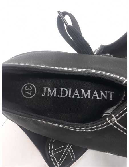 Tenisi dama negru cu alb JM Diamant nr 37