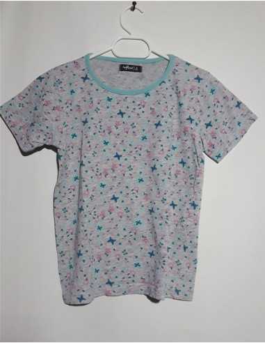 Tricou pentru fetite cu imprimeu floricele si fluturasi Influx