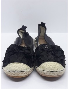 Espadrile dama cu paiete si petale din textil Lin Lon nr 38 2