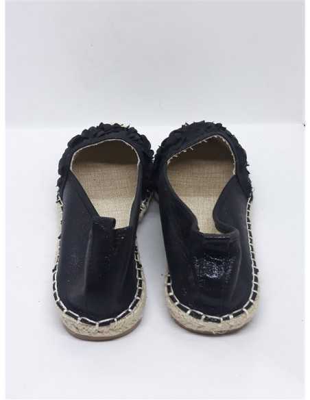 Espadrile dama cu paiete si petale din textil Lin Lon nr 38