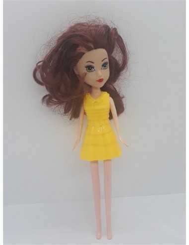 Papusica cu rochita din plastic detasabila 24 cm