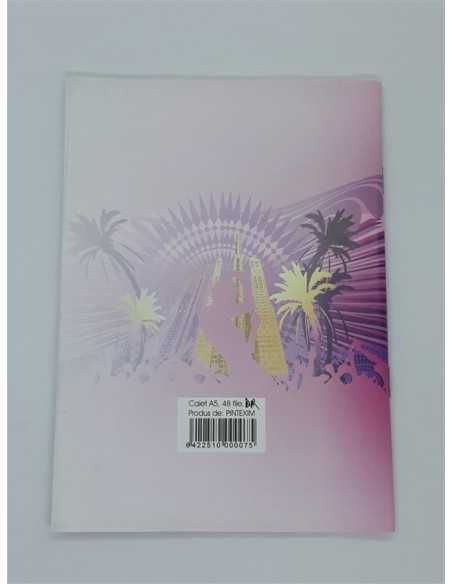Caiet A5 Dictando Policromie 48 de file Sam Paper coperta Roz
