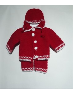 Costum 3 piese crosetat pentru fetite