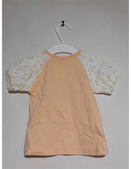 Tricou pentru fetite cu floricele si inimioare