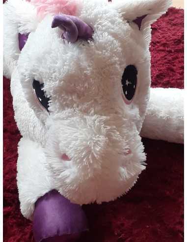 Jucarie plus pentru copii Unicorn alb 56 cm