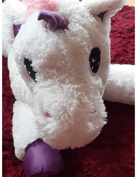 Jucarie plus pentru copii Unicorn alb 56 cm