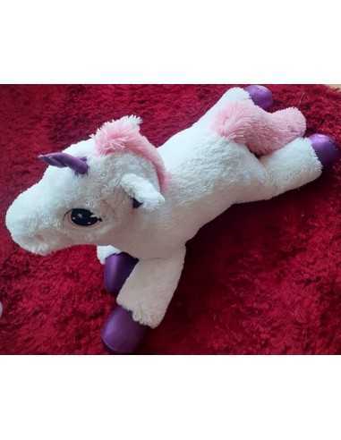Jucarie plus pentru copii Unicorn alb 56 cm